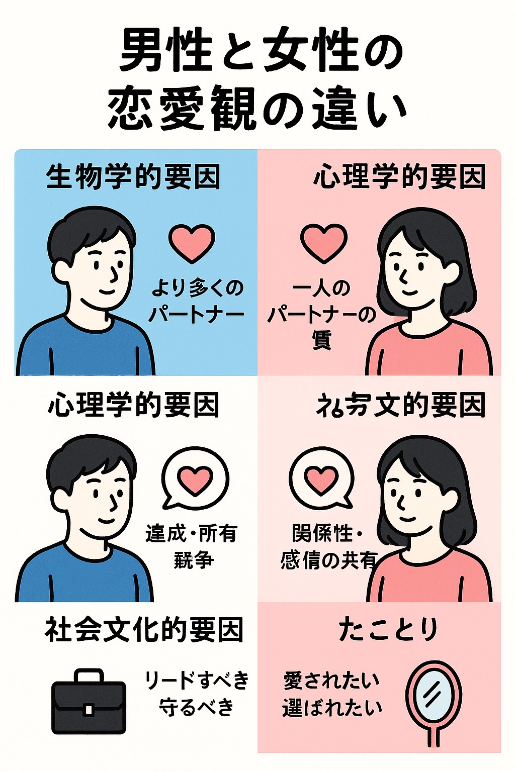 【男性と女性の恋愛観の違い】